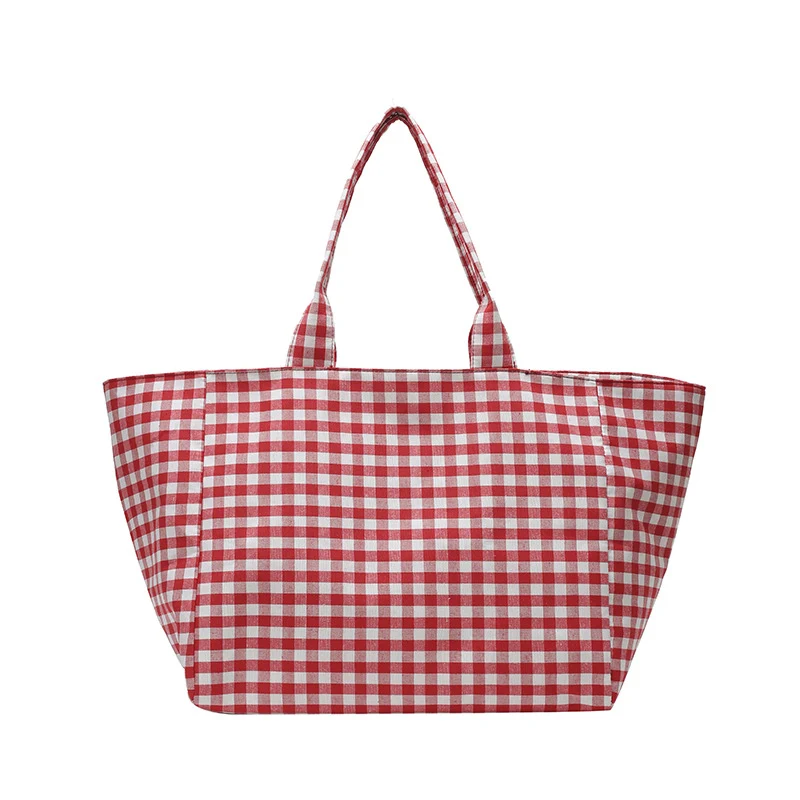 Stylische Gingham-muster Strandtasche