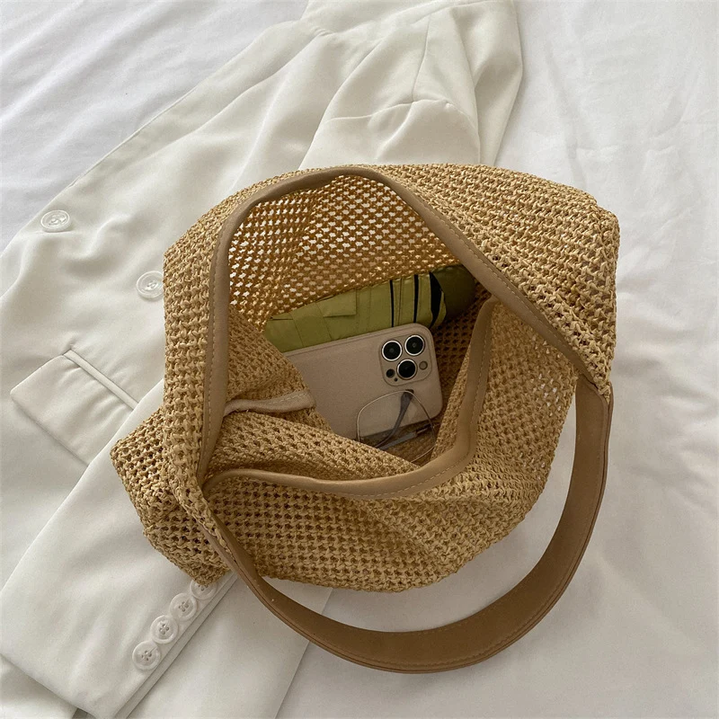 Handgefertigte Gewebte Strandtasche
