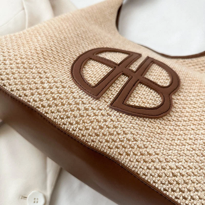 Elegante Geflochtene Markt-Tasche