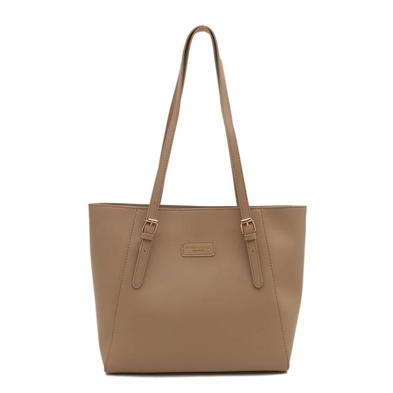 Elegante Kunstleder Tote Bag mit Schal-Detail