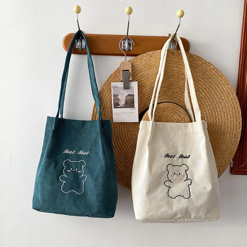 Süßer Cartoon Bär Canvas Tasche