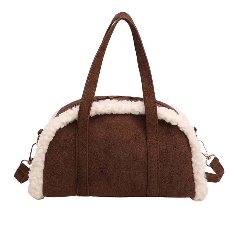 Gemütliche Kunstwildlederhandtasche
