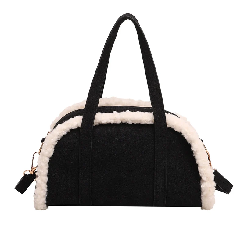 Gemütliche Kunstwildlederhandtasche