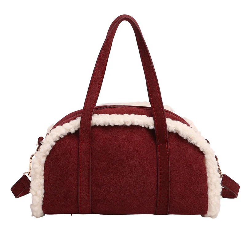Gemütliche Kunstwildlederhandtasche