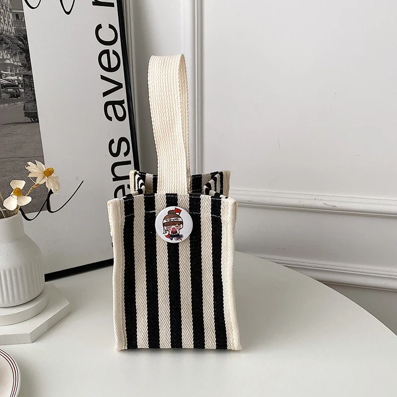 Gestreifter Canvas-Shopper