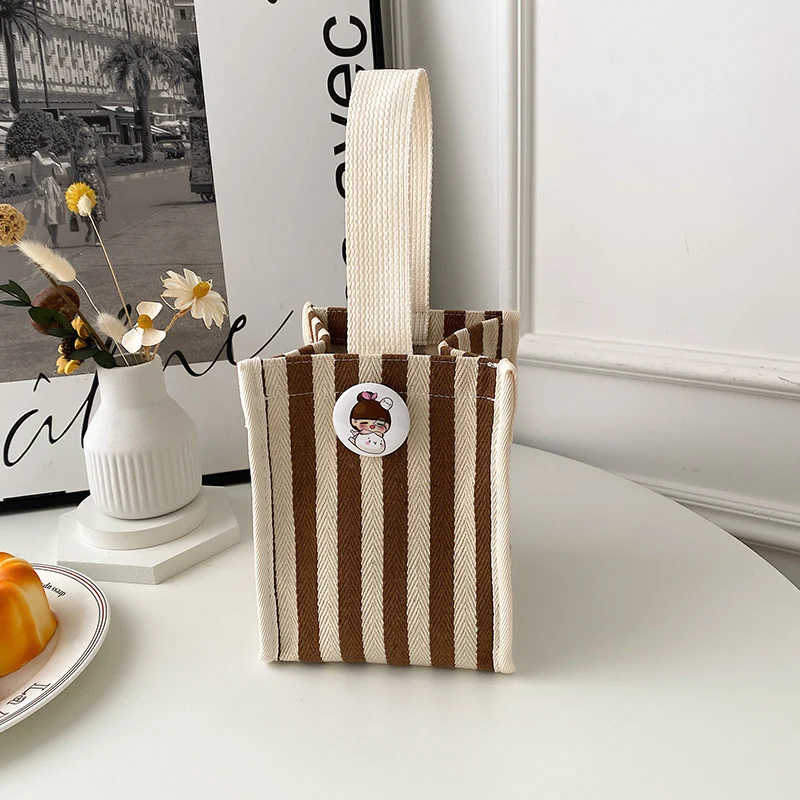 Gestreifter Canvas-Shopper