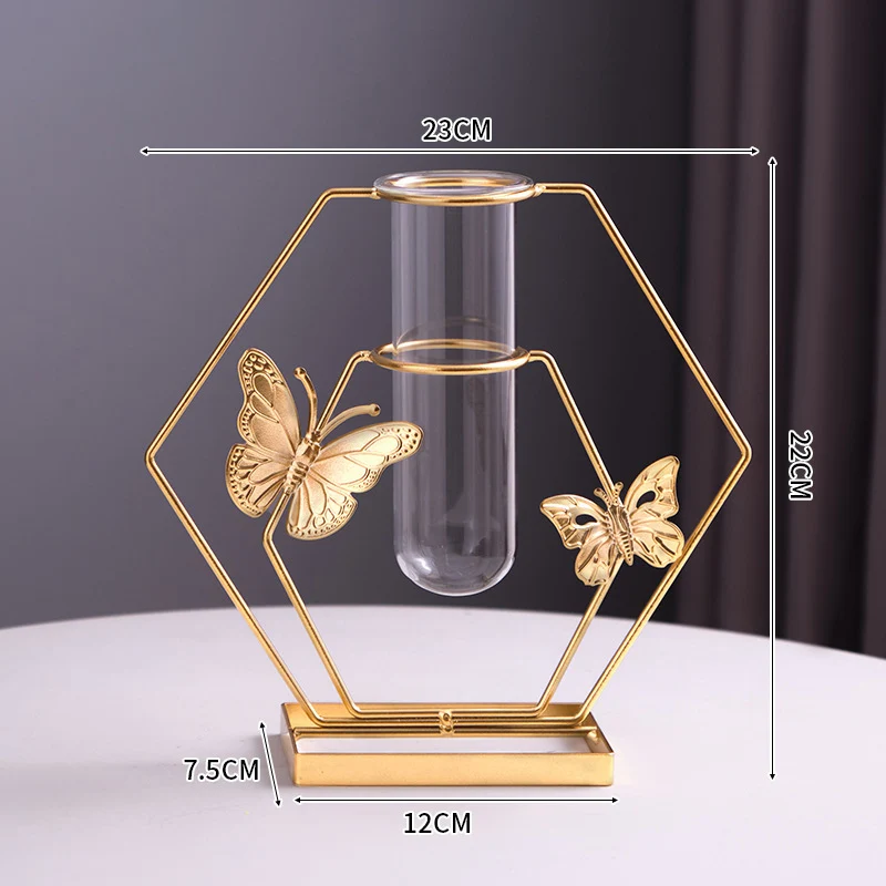 Dekorativer Schmetterling Glas Testrohr Vasenhalter