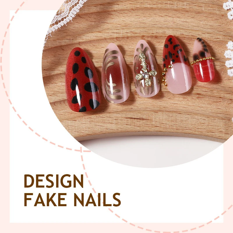 Kunstnagelset mit lebhaftem Marienkäfer-Design und kreativen Akzenten Karnz