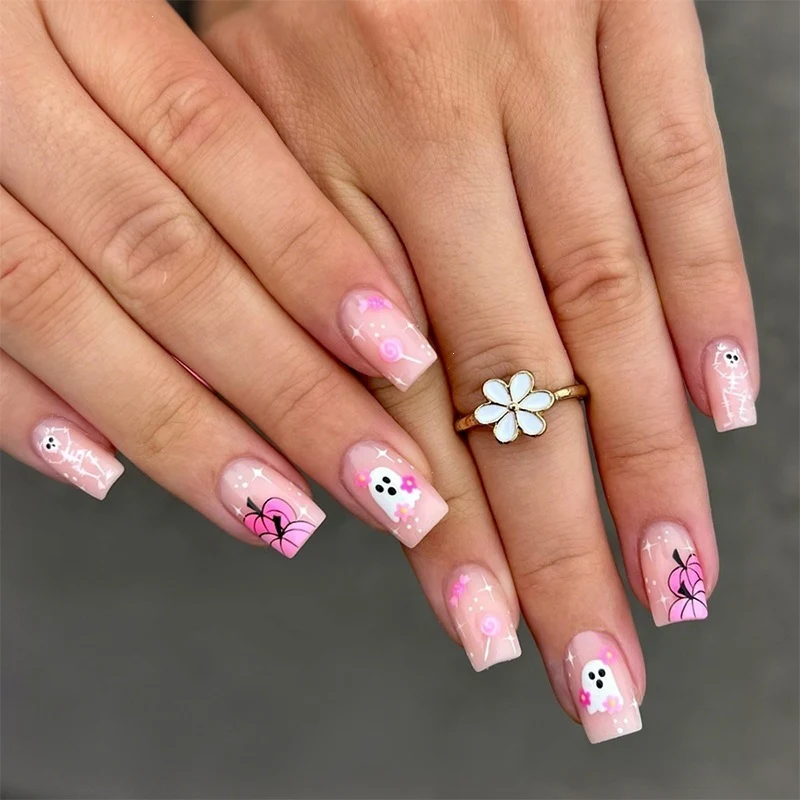 Kunstnagelset mit kreativen Tier- und Blumendesigns Karnz