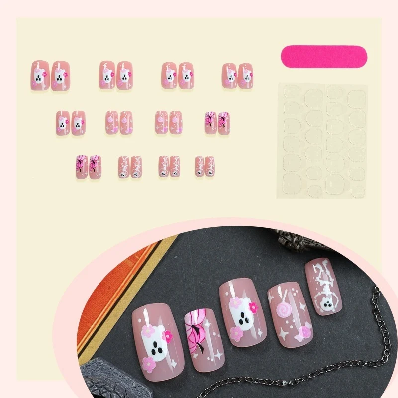 Kunstnagelset mit kreativen Tier- und Blumendesigns Karnz
