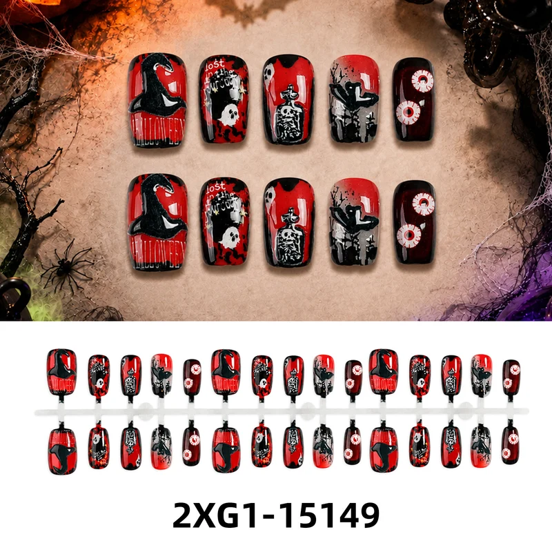 Kunstnagelset mit kreativen Halloween-Motiven Karnz