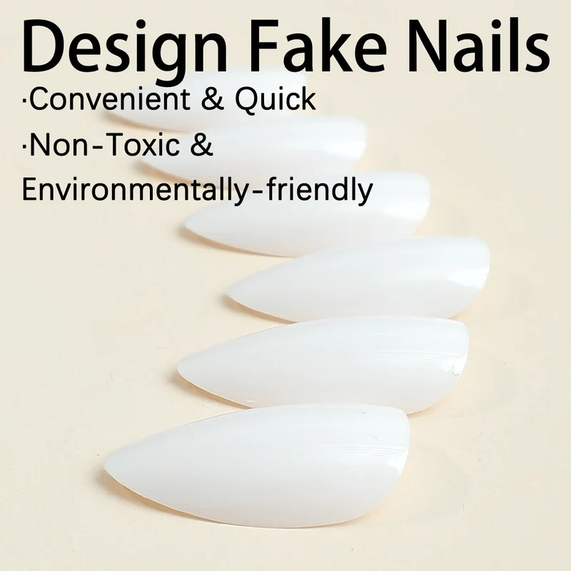 Kunstnagelset mit glänzendem Finish und eleganten Formen Karnz