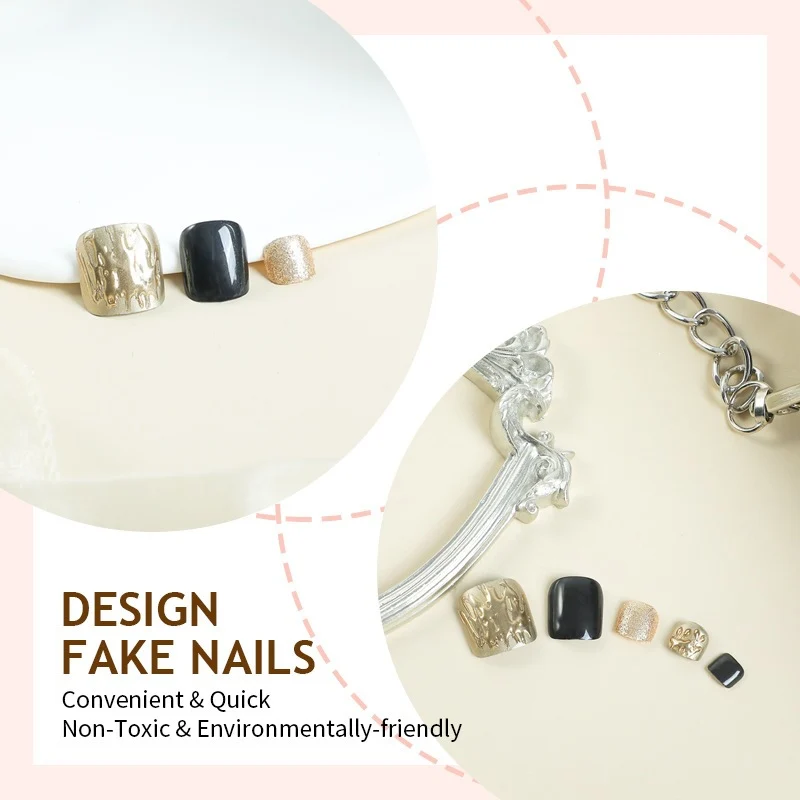 Kunstnagelset mit Glanz- und Texturvariationen Karnz