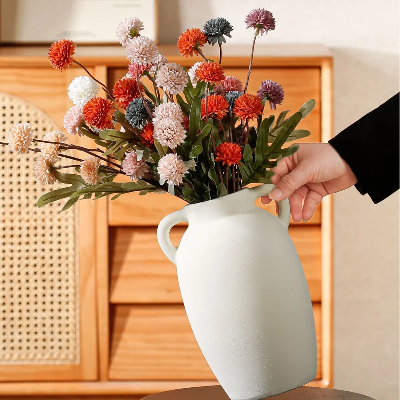 Rustikale Terrakotta Vase Karnz