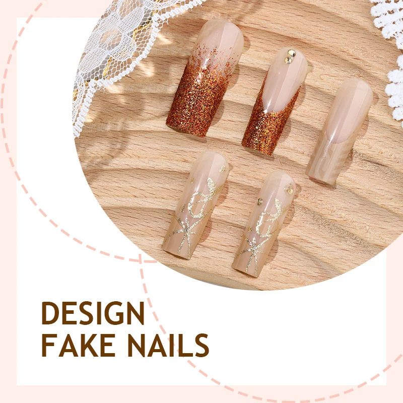 Kunstnagelset mit glamourösen Glitter- und Dekor-Elementen Karnz
