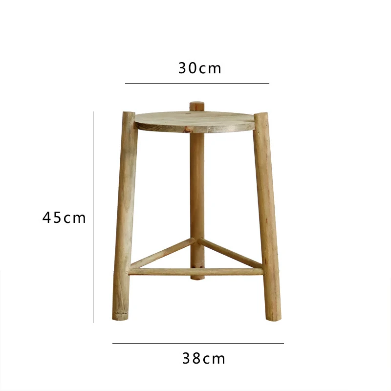 Rustikaler Holz-Hocker Karnz