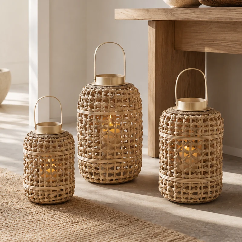 Dekorativer Rattan-Laterne Karnz