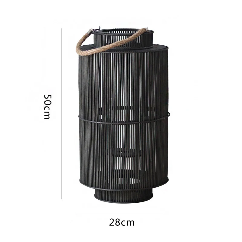 Dekorative Rattan-Laterne Karnz