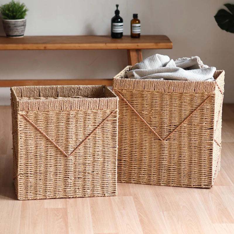 Aufbewahrungskorb aus geflochtenem Rattan Karnz