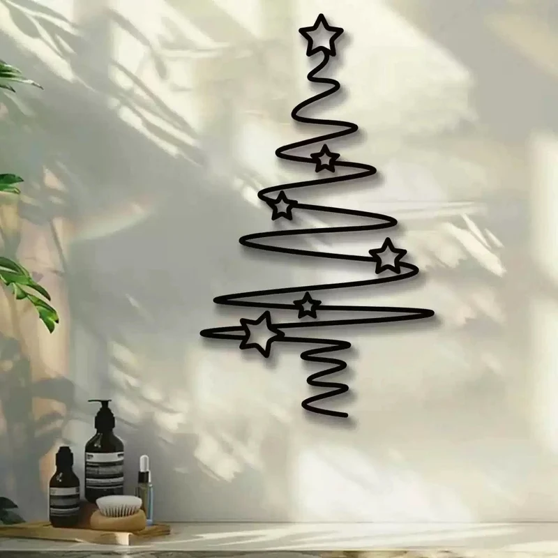 Dekorative Weihnachtsbaum Wandsticker Karnz