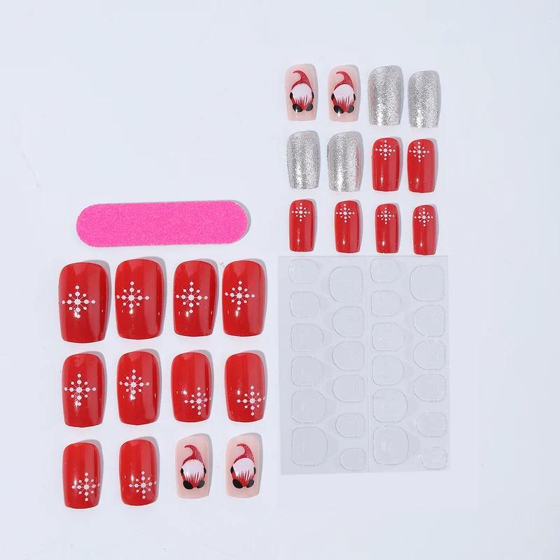 Kunstnagelset mit festlichem Weihnachtsdesign Karnz