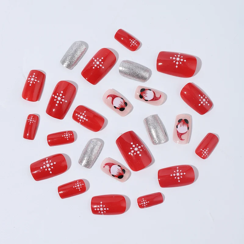 Kunstnagelset mit festlichem Weihnachtsdesign Karnz