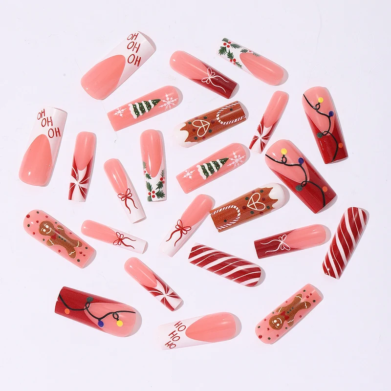 Kunstnagelset mit festlichem Weihnachtsdesign Karnz 1789118905