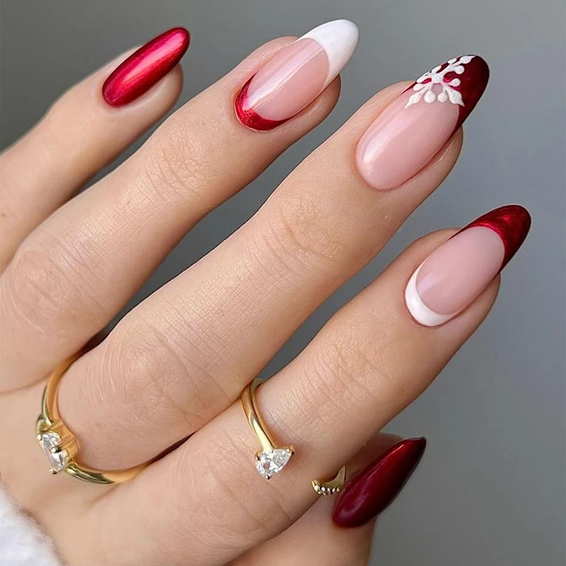 Kunstnagelset mit Farbverlauf und eleganten Akzenten Karnz