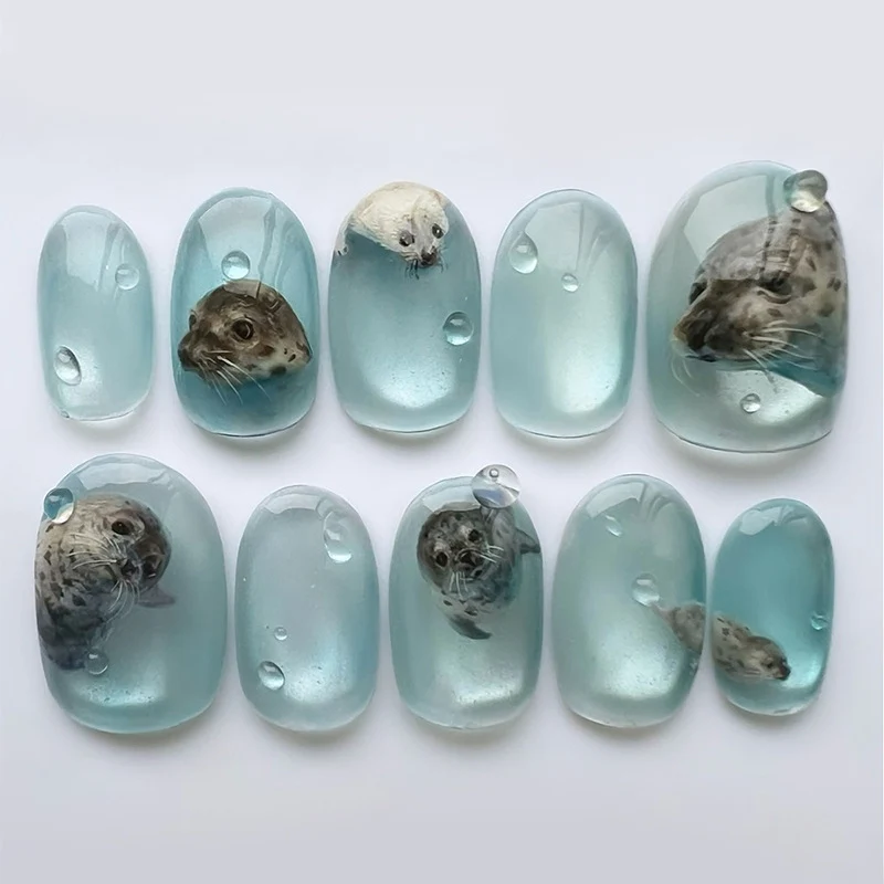 Kunstnagelset mit fantasievollem Tierdesign Karnz