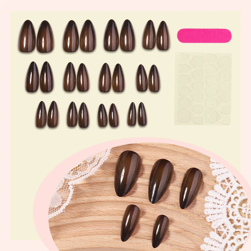 Kunstnagelset mit eleganten Tropfenformen Karnz