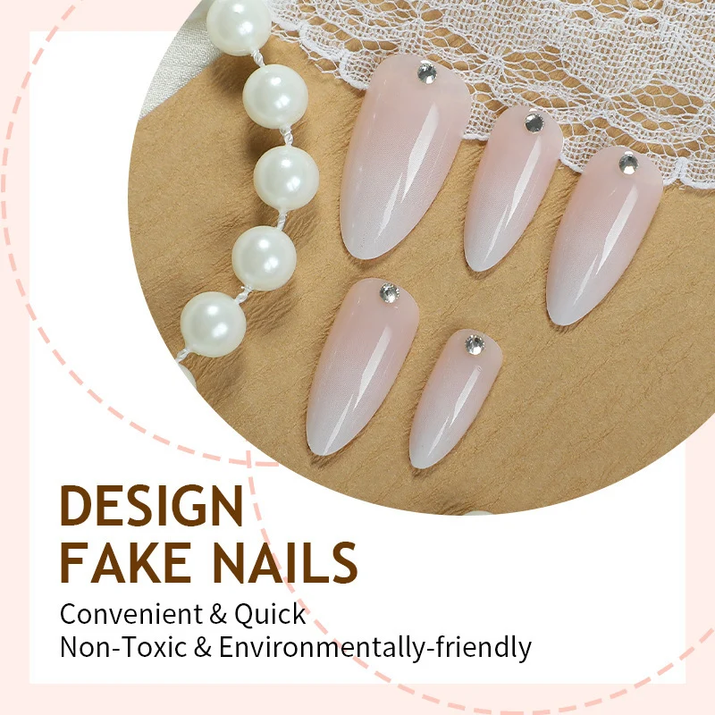 Kunstnagelset mit eleganten Glitzerverzierungen Karnz