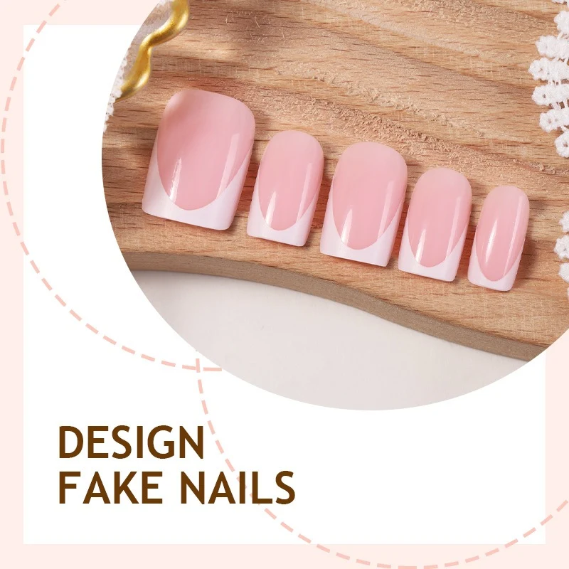 Kunstnagelset mit eleganten French-Tips und pflegenden Zubehörteilen Karnz