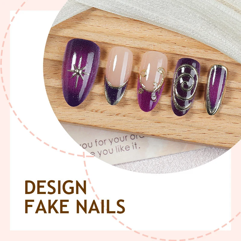 Kunstnagelset mit elegantem Schimmer-Design Karnz