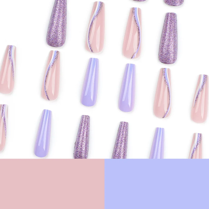 Glamouröse Stiletto-Nägel mit Glitzer- und Ombre-Design Karnz