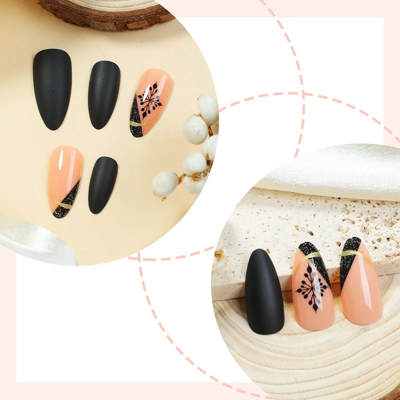Kunstnagelset mit elegantem Geometrie-Design Karnz