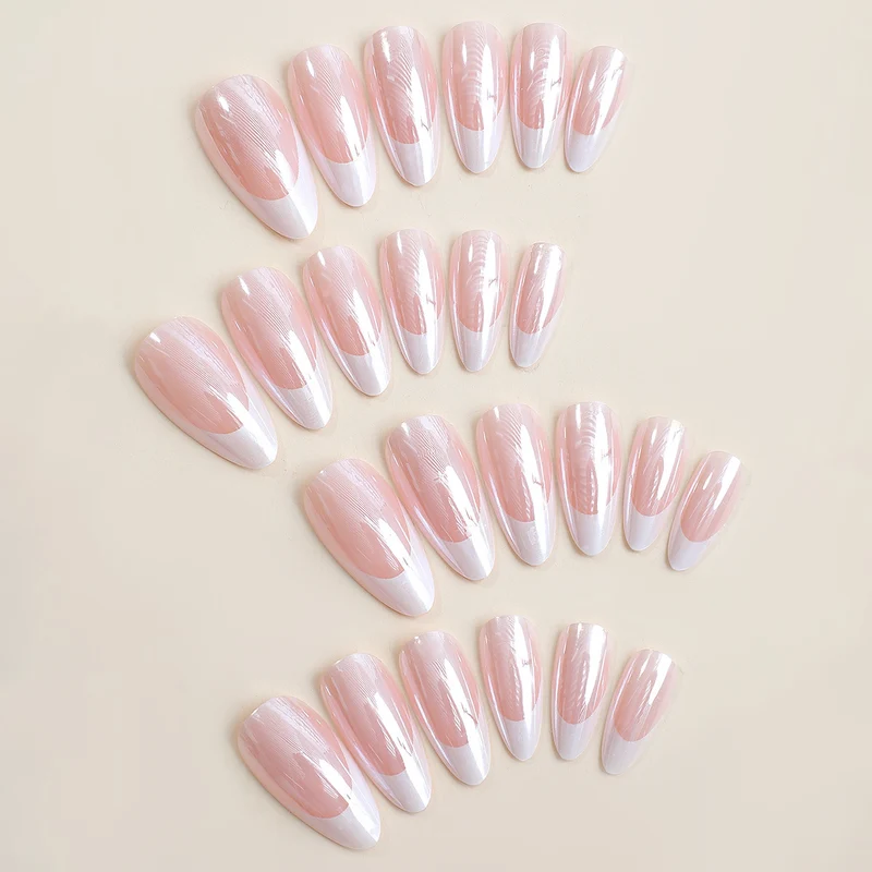 Kunstnagelset mit elegantem French-Design und Pflegeset Karnz