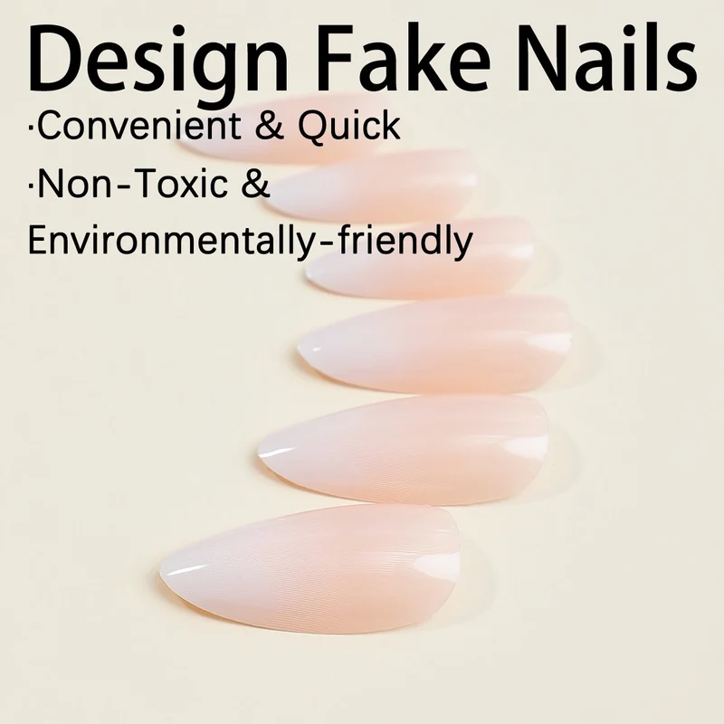 Kunstnagelset mit elegantem französischem Design und hochwertigen Akzenten Karnz
