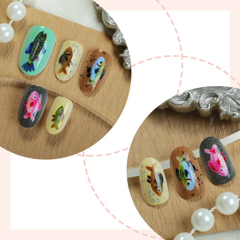 Kreatives Kunstnagelset mit bunten Tiermotiven Karnz