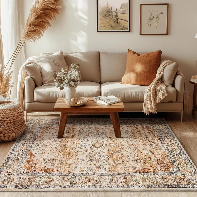 Vintage Blumendesign Teppich