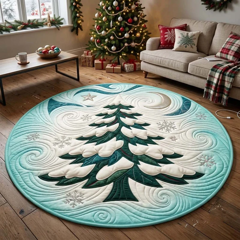 Runder Weihnachtsbaum Teppich