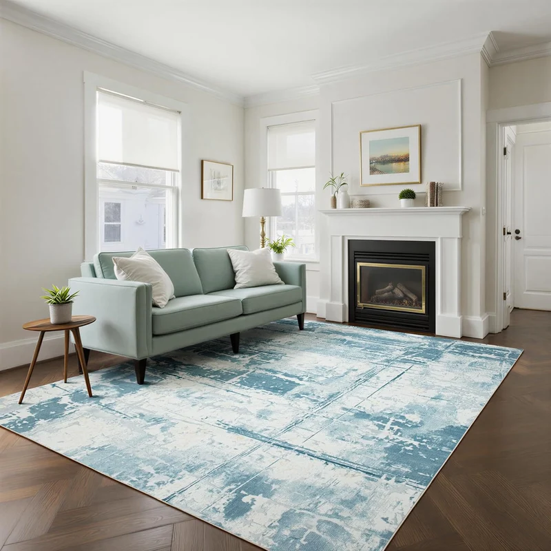 Modern Vintage-inspirierter Teppich