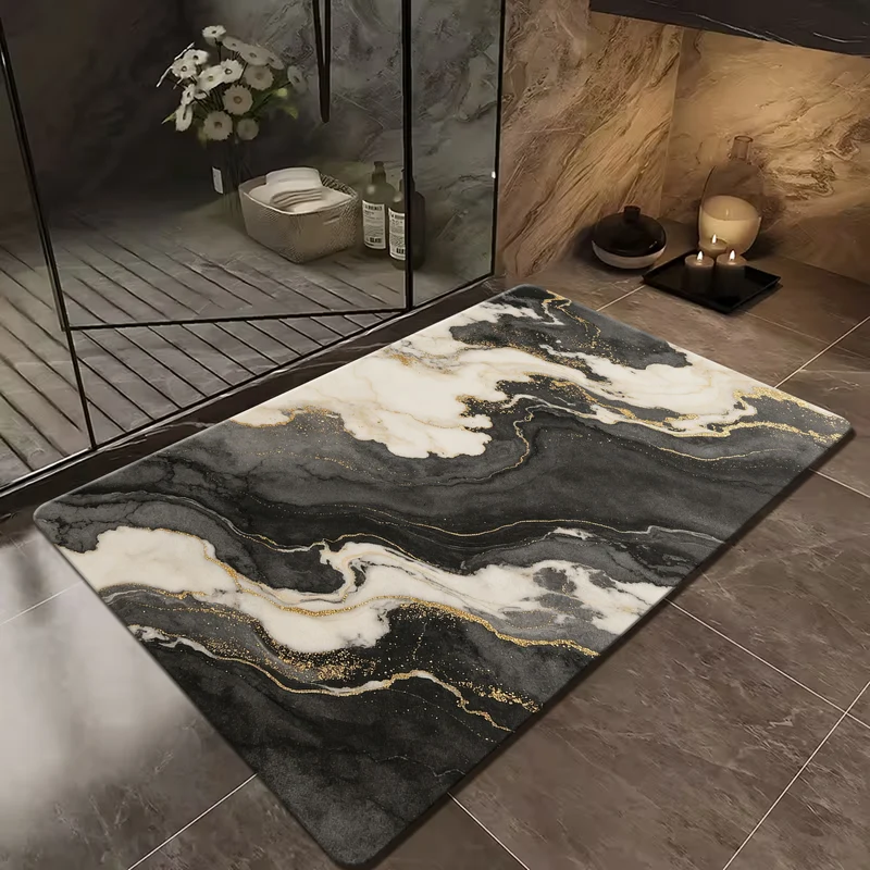 Luxuriöse Marmor Design Badematte