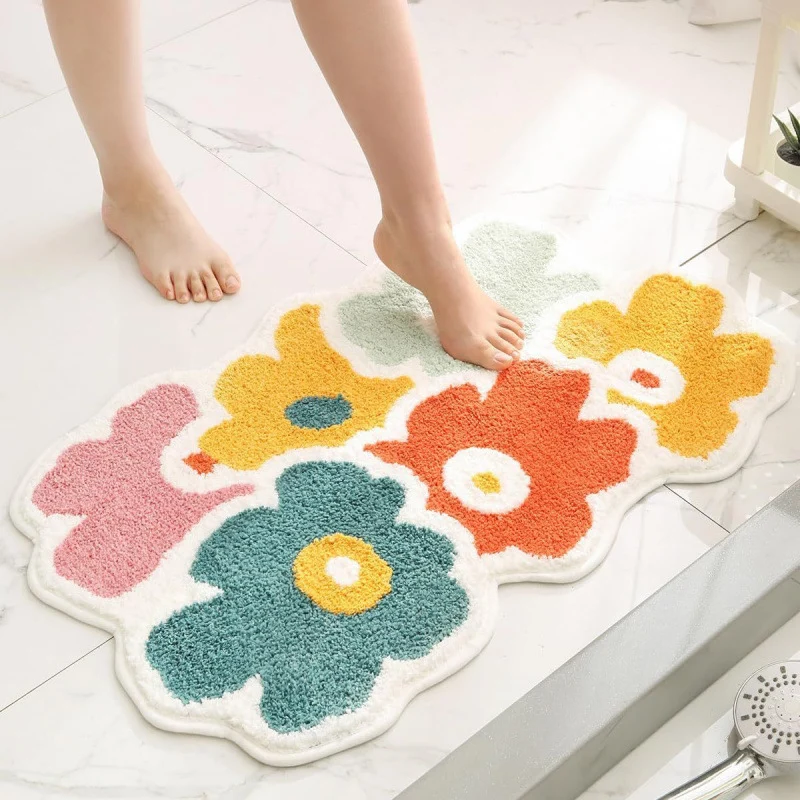 Blumenmuster Badematte