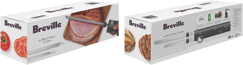 Breville The Slice N Carve Cordless Electric Knife Grey