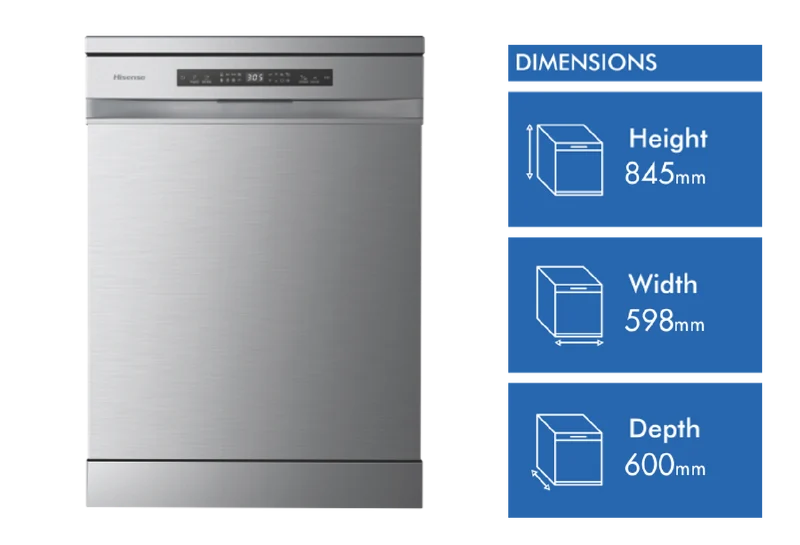 Hisense 60cm Freestanding Dishwasher Stainless Steel