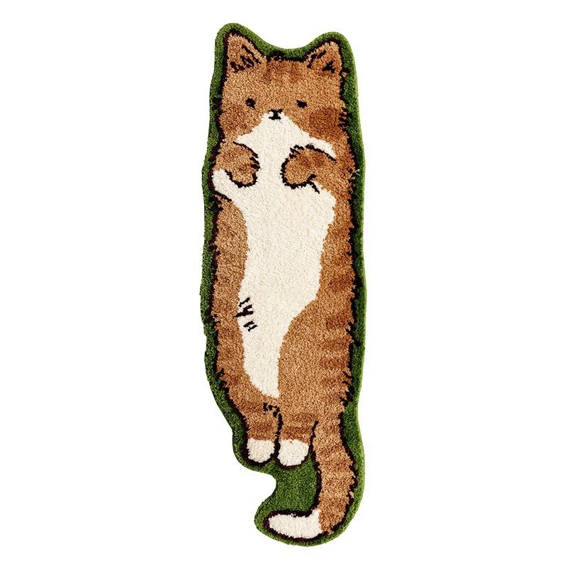 Süße katzenförmige Badematte