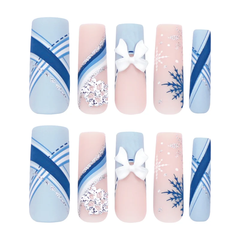 Premium Nagelverlängerungen mit luxuriösem Winterdesign Karnz