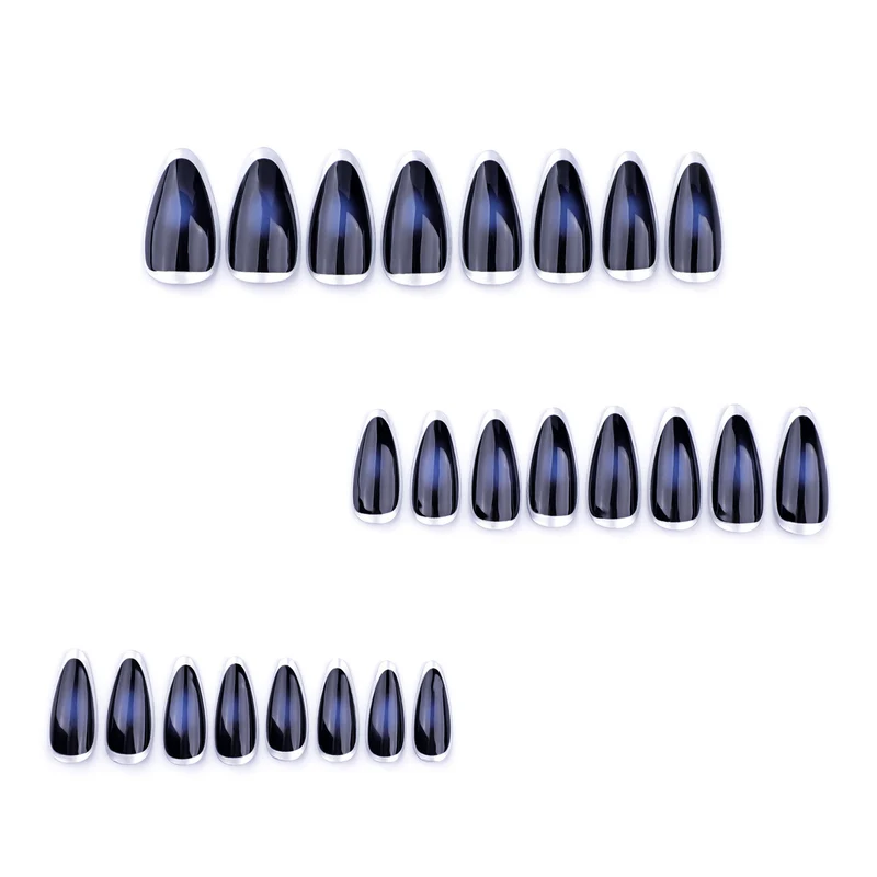 Kunstvolle Stiletto-Nägel mit Glamourösem Metallic-Finish Karnz