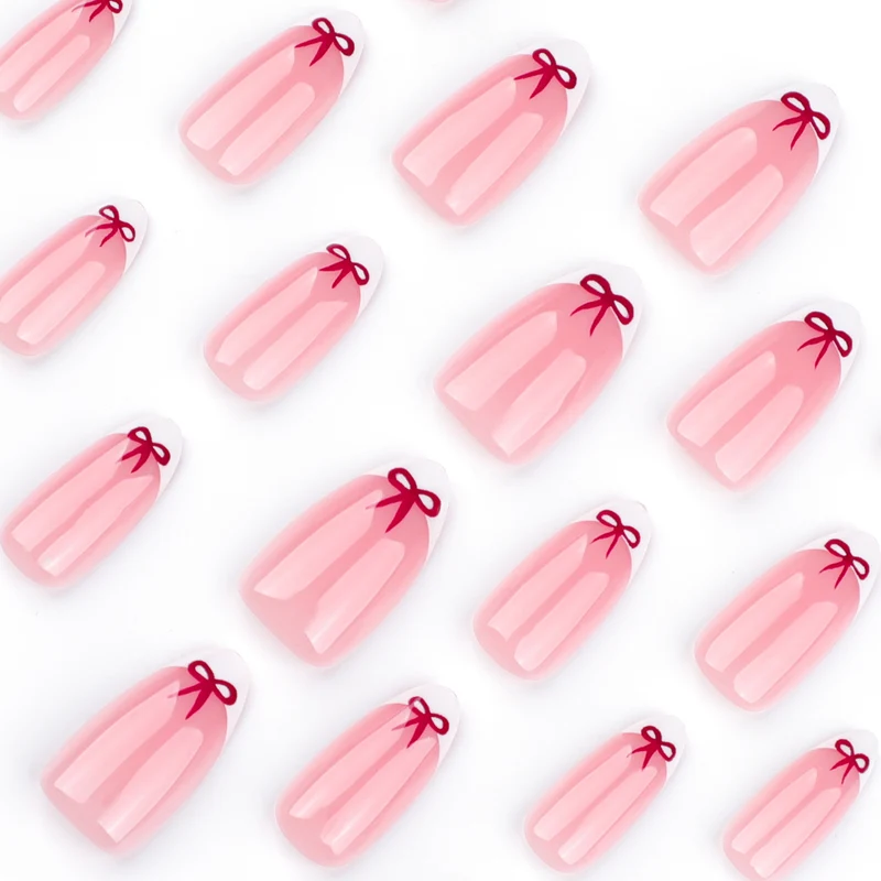 Elegante Nailart mit Schleifen-Design Karnz