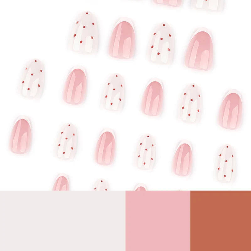 Elegante Nägelkunst mit modernen Punkten und French-Tips Karnz
